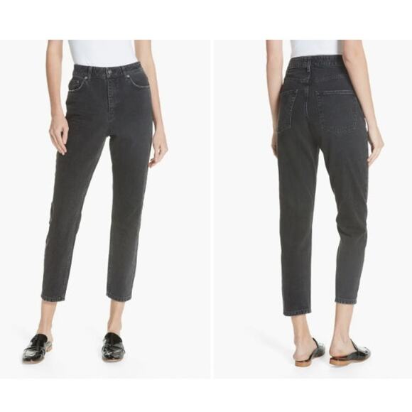 We The Free High‎ Waist Mom Jean in Black OB817397 Size 27 Salt Wash - Picture 1 of 12